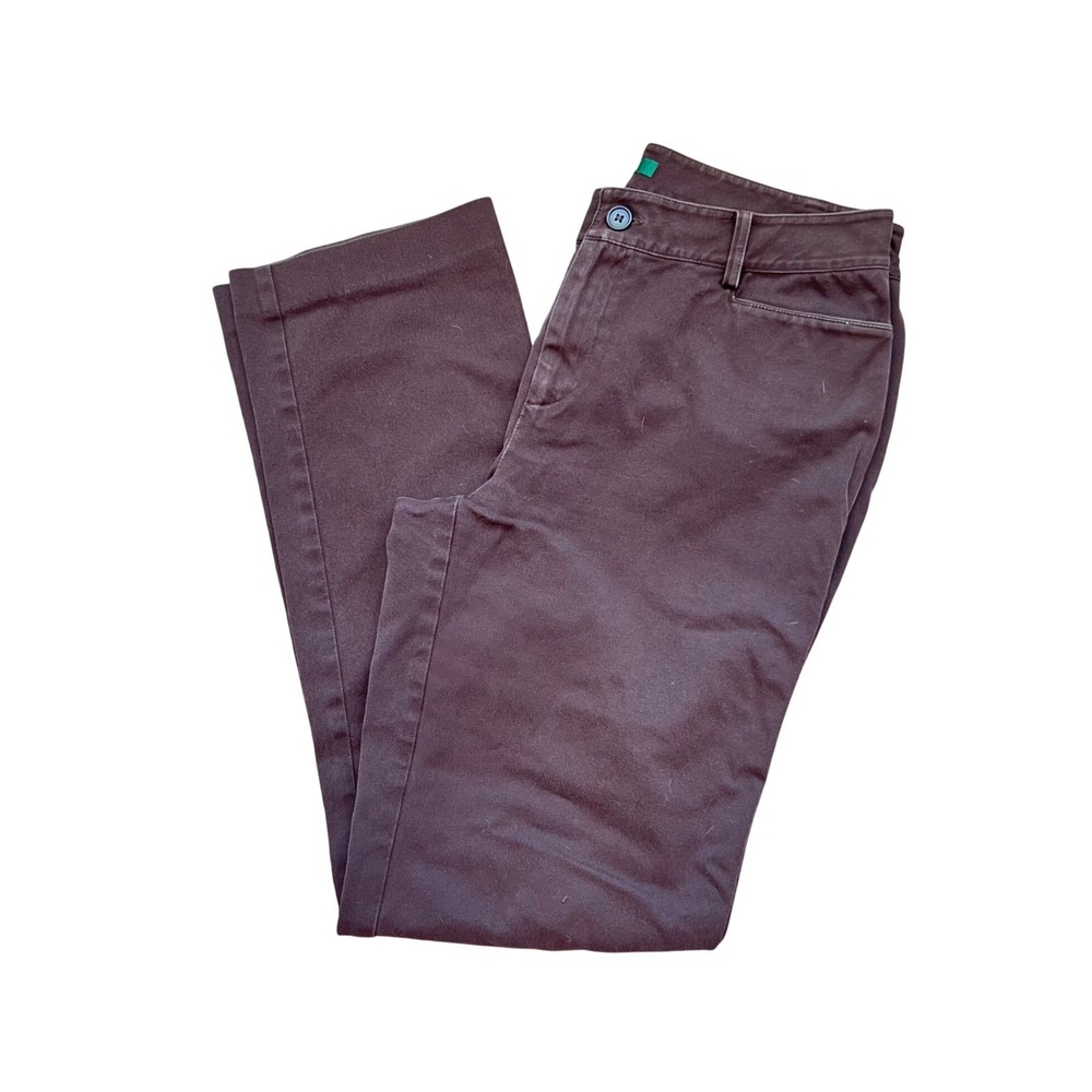 Lauren Ralph Lauren Brown Straight Leg Stretch Cotton Trousers Pants Womens 4